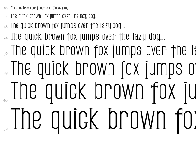 SF Gothican font waterfall